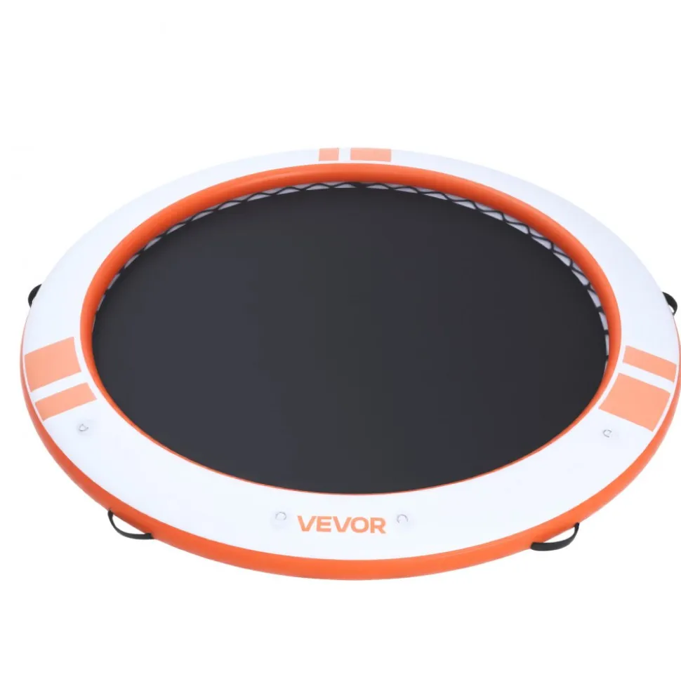 VEVOR Inflatable Floating Dock, 10 FT Inflatable Dock Platform, Non-Slip Water Air Mat with Portable Carrying Bag & Detachable Ladder, Floating Water Platform Island Raft for Pool Beach Ocean, Orange