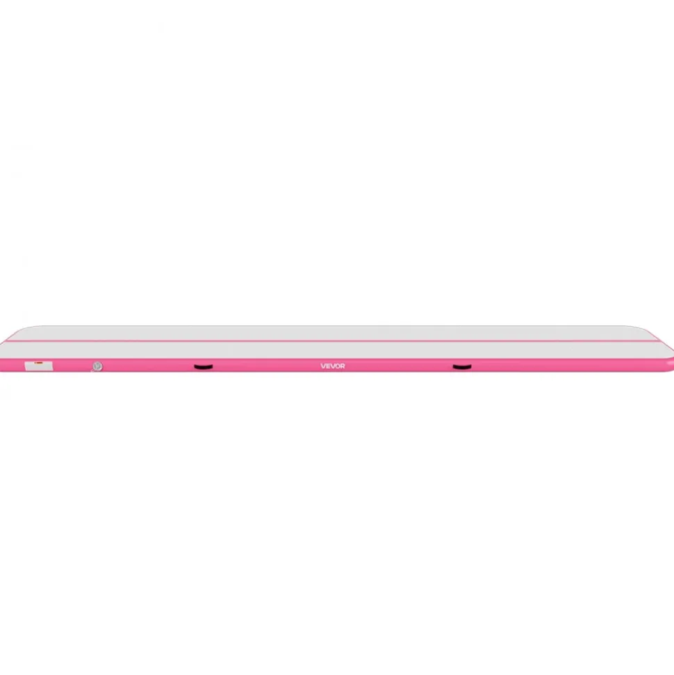 VEVOR Inflatable Gymnastics Air Mat 20 ft Training Mats w/ Electric Pump, 4 inches Thick Sturdy Tumble Track, Tumbling Mat for Home Use/Gym/Outdoor/Yoga/Cheerleading/Beach/Park/Water, Pink