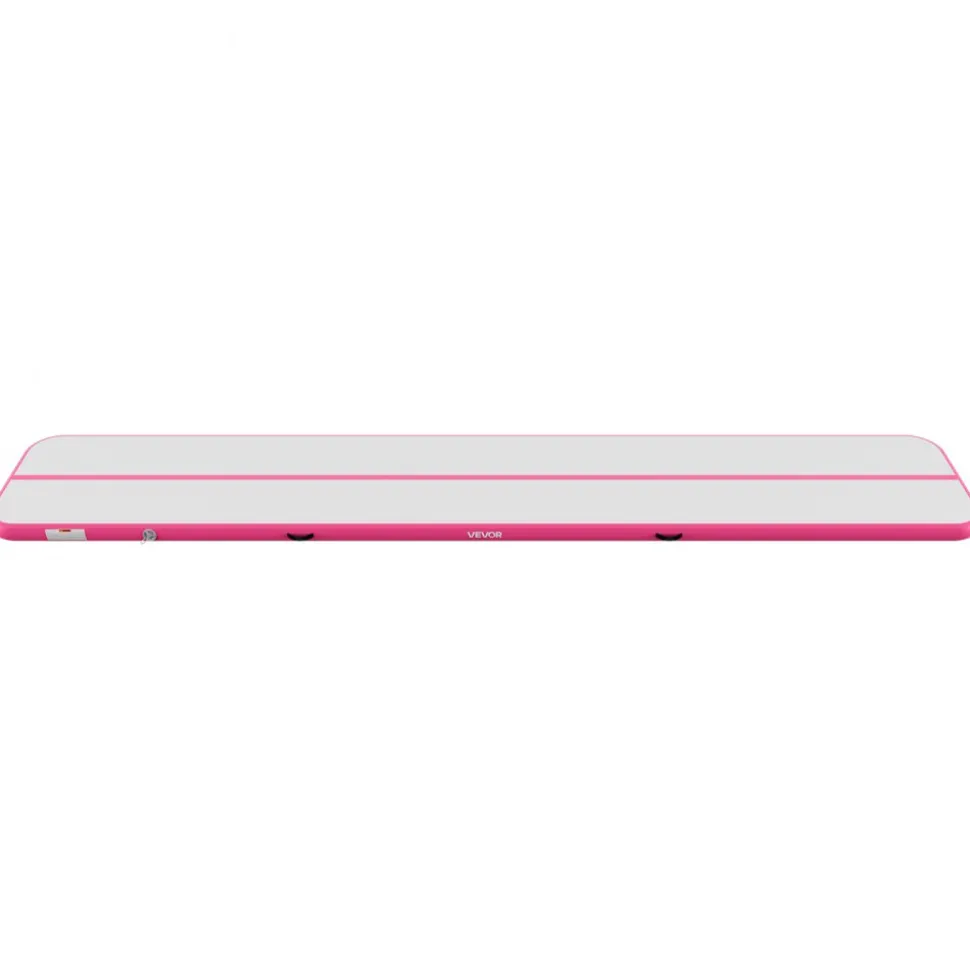 VEVOR Inflatable Gymnastics Air Mat 20 ft Training Mats w/ Electric Pump, 4 inches Thick Sturdy Tumble Track, Tumbling Mat for Home Use/Gym/Outdoor/Yoga/Cheerleading/Beach/Park/Water, Pink