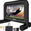 VEVOR Inflatable Movie Screen 20FT Inflatable Projector Screen for outside with 350W Air Blower Inflatable Screen Oxford Fabric Material Blow Up Screen for Outdoor Movie Supports Front/Rear Projection