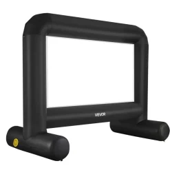 VEVOR Inflatable Movie Screen, 14 ft Outdoor Inflatable Projection Screen with Portable Storage Bag, Front/Rear Projection, Easy Set Up, Blow Up Screen for Outdoor Backyard Movie Night, Theme Parties
