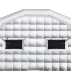 VEVOR Inflatable Nightclub, 29.5 x 19.7 x 13.1 ft Inflatable Party Tent with 1100W Blower & Sandbag, Blow up Night Club with 2 Windows, Air Cube House for Event Birthday Wedding Party, White