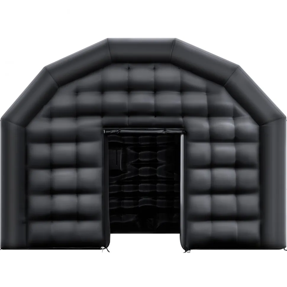 VEVOR Inflatable Nightclub, 19.7 x 16.4 x 12 ft Inflatable Party Tent with 680W Blower & Sandbag, Ventilated Blow up Night Club with 2 Windows, Air Cube House for Event Birthday Wedding Party