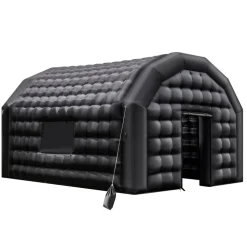 VEVOR Inflatable Nightclub, 17.72 x 16.4 x 13.9 ft Inflatable Party Tent with 680W Blower & Sandbag, Ventilated Blow up Night Club with 2 Windows, Air Cube House for Event Birthday Wedding Party
