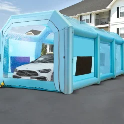 VEVOR Inflatable Paint Booth, 13x10x9ft Inflatable Spray Booth, 950W High Powerful Blower Spray Booth Tent, Car Paint Tent Air Filter System for Car Parking Tent Workstation Motorcycle Garage