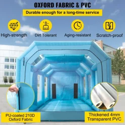 VEVOR Inflatable Paint Booth, 13x10x9ft Inflatable Spray Booth, 950W High Powerful Blower Spray Booth Tent, Car Paint Tent Air Filter System for Car Parking Tent Workstation Motorcycle Garage