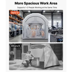 VEVOR Inflatable Paint Booth, 9.84 x 8.2 x 8.2 ft, Inflatable Spray Booth with 550W Powerful Blower and Air Filter System, Triangular Roof, for Painting Bicycle, Motorcycle, Automotive Sheet Metal