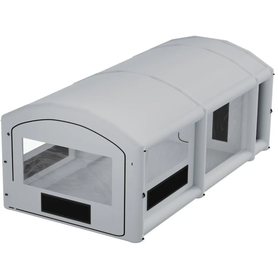 VEVOR Inflatable Paint Booth 39x16.4x13ft, Inflatable booth with 2 Blowers, Inflatable Spray Booth with Filter System, Portable Car Paint Booth for Car Parking Tent Workstation