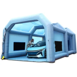 VEVOR Inflatable Paint Booth, 33x20x13ft Inflatable Spray Booth, High Powerful 950W+1100W Blowers Spray Booth Tent, Car Paint Tent Air Filter System for Car Parking Tent Workstation Motorcycle Garage
