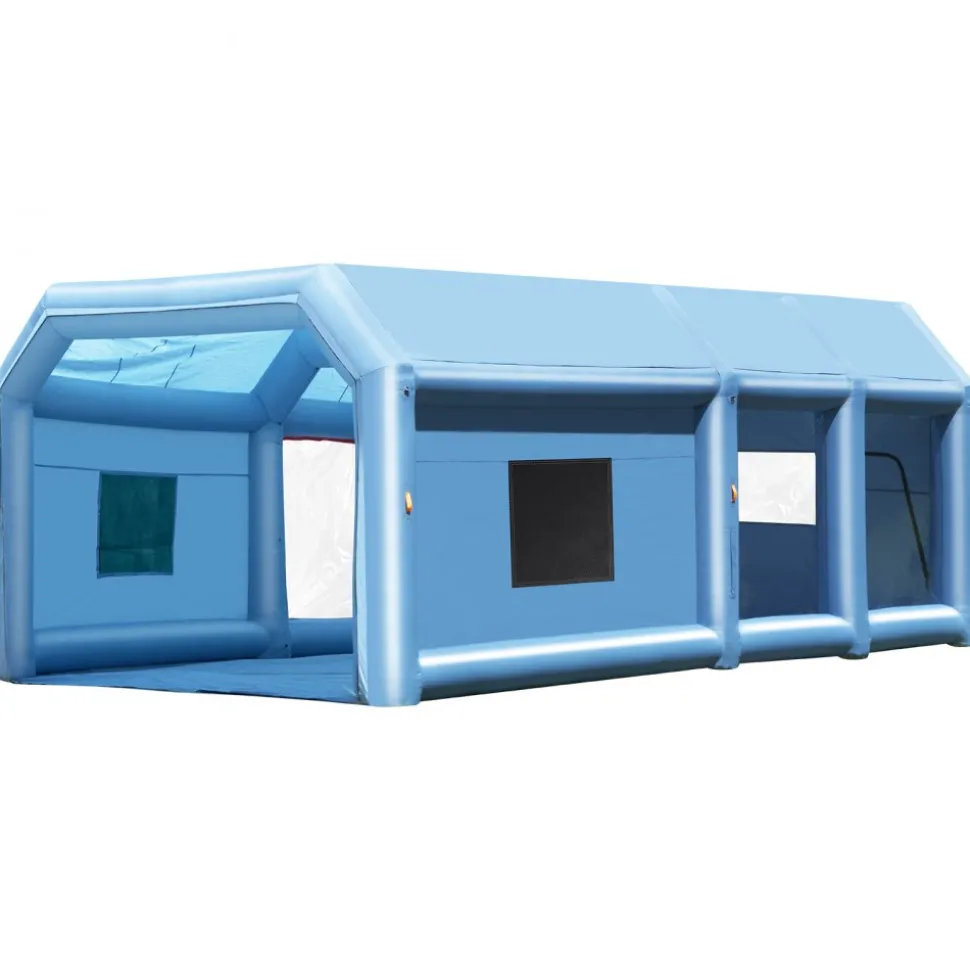 VEVOR Inflatable Paint Booth, 9.8 x 8.2 x 8.2 ft Inflatable Spray Booth, with 550W Powerful Blower and Air Filter System, Portable Car Paint Booth for Motorcycle, Bicycle, Small Furniture Painting