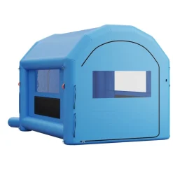 VEVOR Inflatable Paint Booth, 13 x 10 x 9 ft, Portable Spray Booth with 750W Powerful Blower and Large Filter Cotton, Arched Roof Blow Up Painting Tent for Bike, Motorcycle, and Furniture, Blue