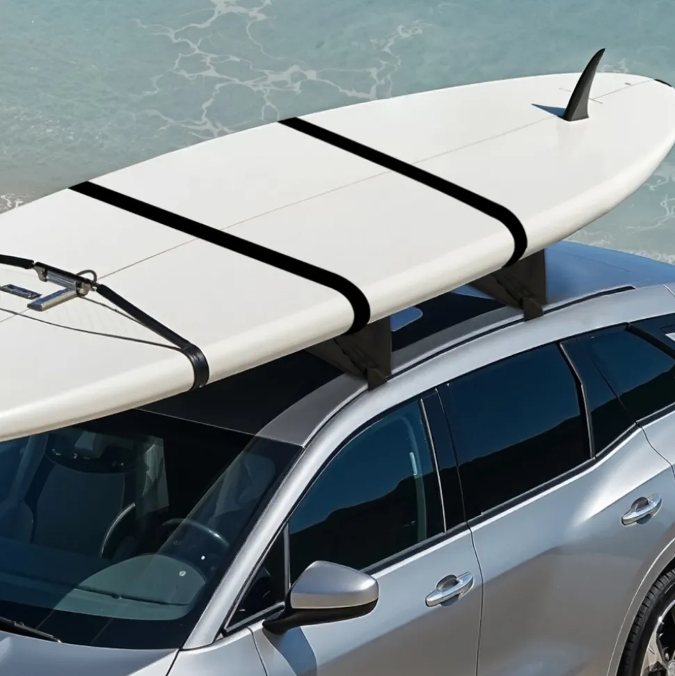 VEVOR Inflatable Soft Roof Rack Bars, 37.6-Inch Universal Car Roof Rack Pads, 88LBS Loading Luggage Kayak Carrier with 2 Tie-Down Straps & Ropes, Hand Air Pump, Storage Bag for Canoes Surfboards SUPs