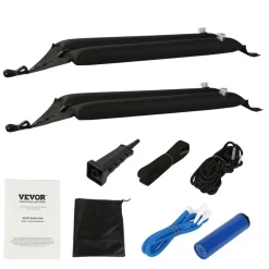 VEVOR Inflatable Soft Roof Rack Bars, 37.6-Inch Universal Car Roof Rack Pads, 88LBS Loading Luggage Kayak Carrier with 2 Tie-Down Straps & Ropes, Hand Air Pump, Storage Bag for Canoes Surfboards SUPs
