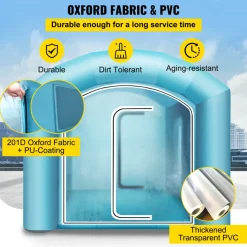 VEVOR Inflatable Spray Booth Car Paint Tent 20 x 10 x 8 ft w/Filter & 2 Blowers