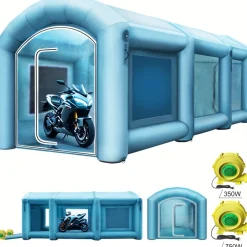 VEVOR Inflatable Spray Booth Car Paint Tent 20 x 10 x 8 ft w/Filter & 2 Blowers