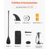 VEVOR Inflatable Stand Up Paddle Board, 11.6' x 35" x 6" Wide Ultra-Light SUP Paddleboard, All Accessories Included, Pump, Paddle, Fin, Backpack, Ankle Leash, Strap, Non-slip Deck for Youth & Adults