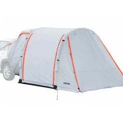 VEVOR Inflatable SUV Tent with Awning, 8 x 6.7 ft 3-Season SUV Tailgate Tent with Ventilated Doors & Mesh Window, PU2000mm Waterproof Car Rear Hatch Tents for Outdoor Camping - Air Pump Included