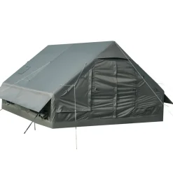 VEVOR Inflatable Tent for Camping 5-8 Person Blow Up Tent with Hand Pump, for Family Outdoor Glamping, Waterproof 420D Oxford, Easy Setup Air House with Skylight, Stove Jack, Mesh Windows & Carry Bag