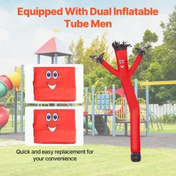 VEVOR Inflatable Tube Man Set, 6 ft Tall, Wacky Waving Inflatable Dancing Tube Guy with 1/15 HP Blower, PP Shell IPX3 Waterproof Blower Fan, for Outdoor Advertising Business Store Party