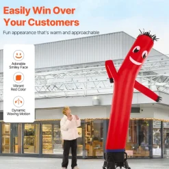 VEVOR Inflatable Tube Man Set, 20 ft Tall, Wacky Waving Inflatable Dancing Tube Guy with 1 HP Blower, PP Shell IPX3 Waterproof Blower Fan, for Outdoor Advertising Business Store Party