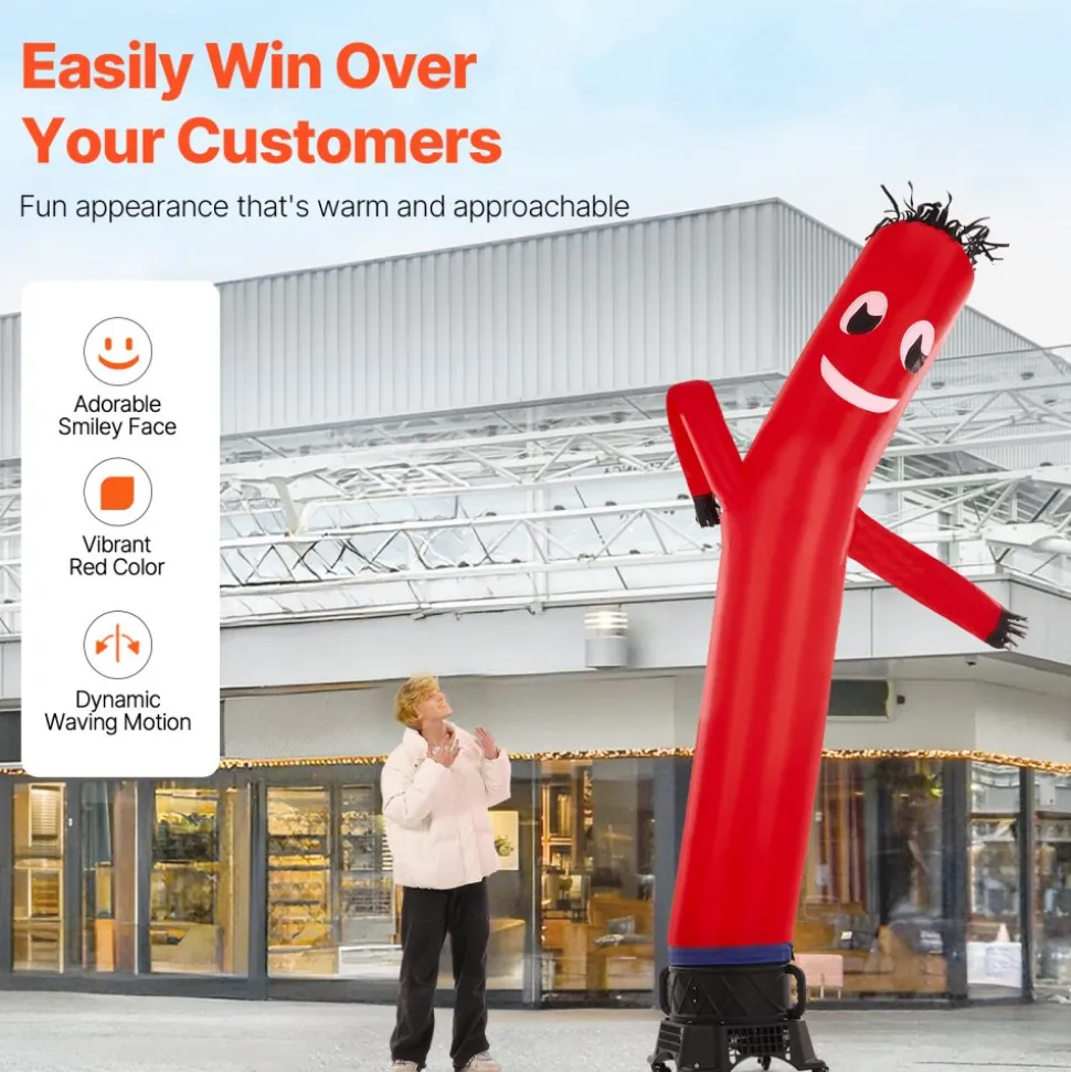 VEVOR Inflatable Tube Man Set, 20 ft Tall, Wacky Waving Inflatable Dancing Tube Guy with 1 HP Blower, PP Shell IPX3 Waterproof Blower Fan, for Outdoor Advertising Business Store Party