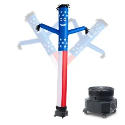 VEVOR Inflatable Tube Man with Blower, 10 ft Tall, Wacky Waving Wind Flying Inflatable Dancing Tube Guy with 3/4 HP IPX3 Waterproof Blower Fan, for Outdoor Advertising Business Store Decoration, Red
