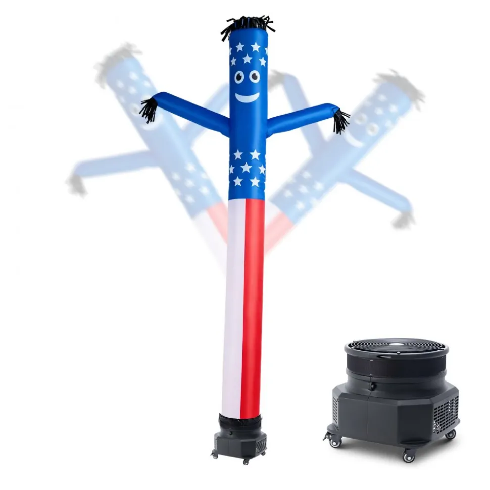 VEVOR Inflatable Tube Man with Blower, 10 ft Tall, Wacky Waving Wind Flying Inflatable Dancing Tube Guy with 3/4 HP IPX3 Waterproof Blower Fan, for Outdoor Advertising Business Store Decoration, Red