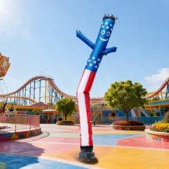 VEVOR Inflatable Tube Man with Blower, 10 ft Tall, Wacky Waving Wind Flying Inflatable Dancing Tube Guy with 3/4 HP IPX3 Waterproof Blower Fan, for Outdoor Advertising Business Store Decoration, Red