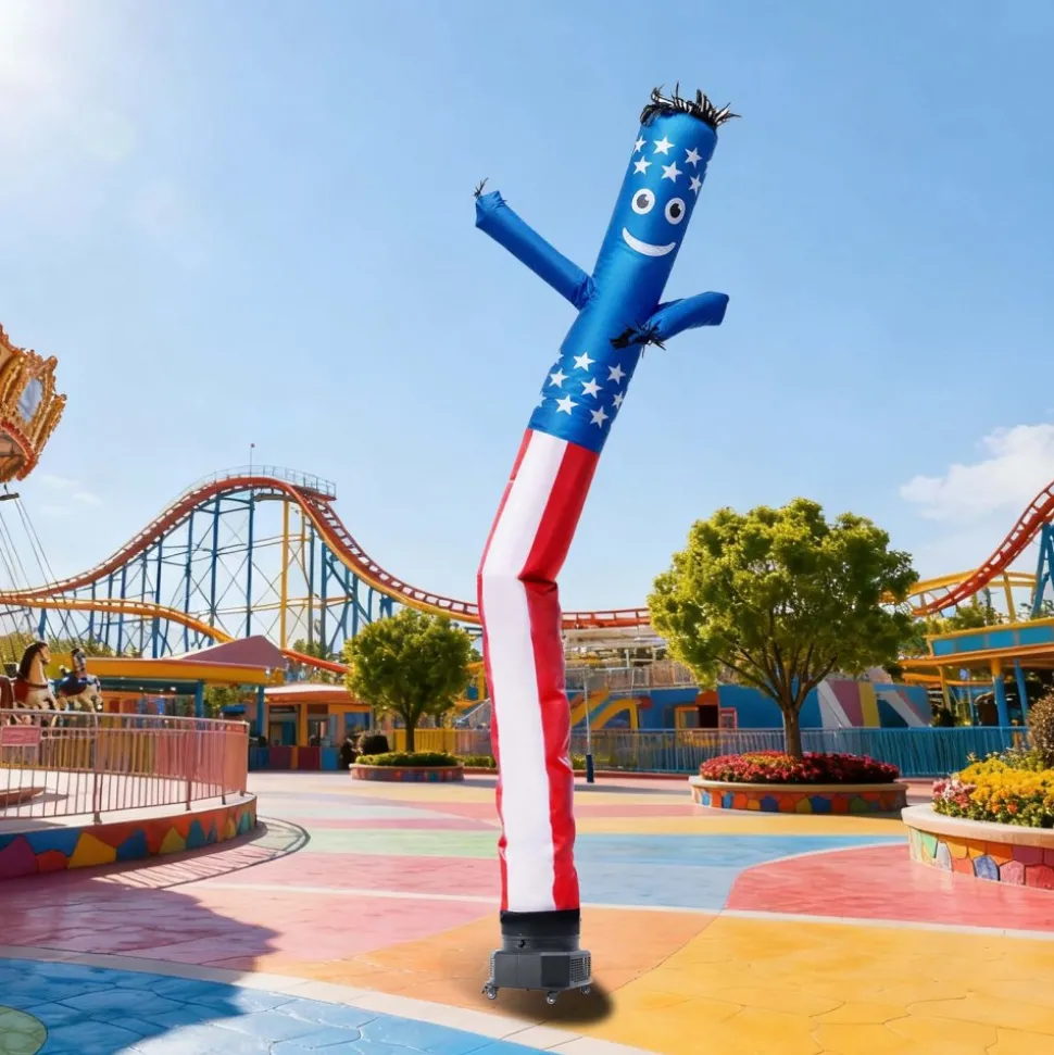 VEVOR Inflatable Tube Man with Blower, 10 ft Tall, Wacky Waving Wind Flying Inflatable Dancing Tube Guy with 3/4 HP IPX3 Waterproof Blower Fan, for Outdoor Advertising Business Store Decoration, Red