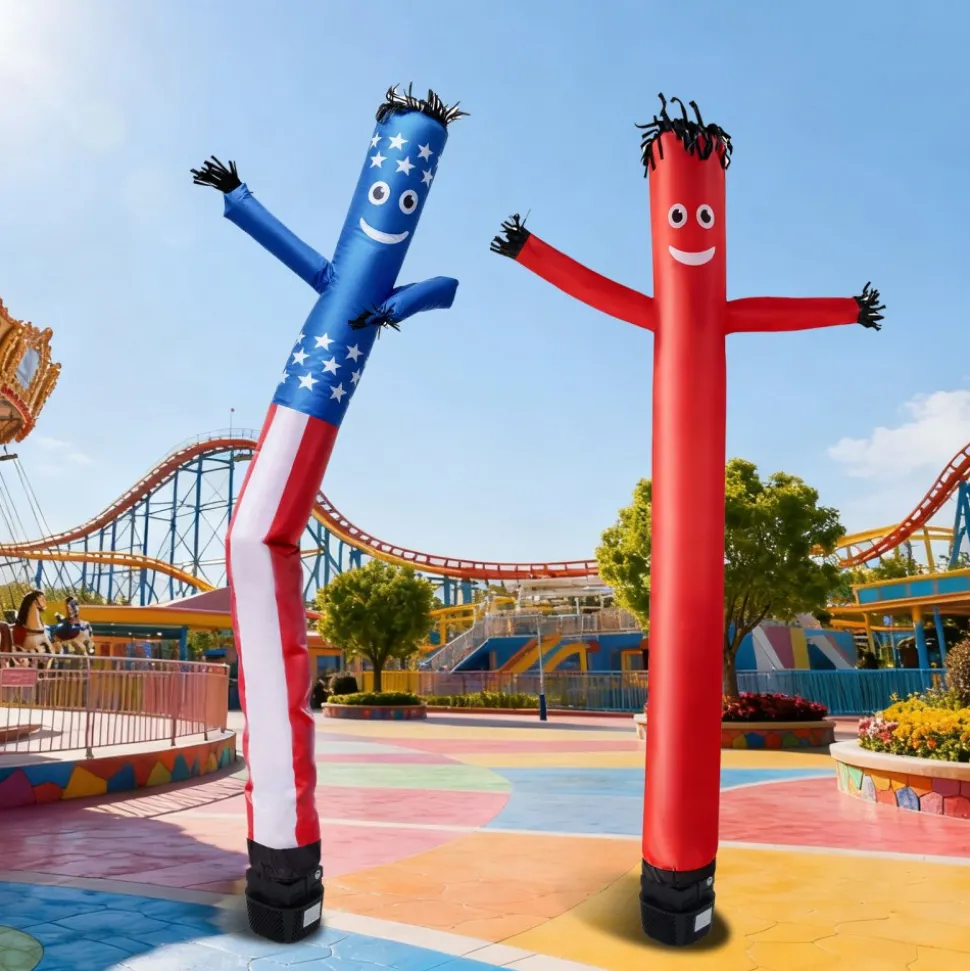 VEVOR Inflatable Tube Man with Blower, 8 ft Tall, Wacky Waving Wind Flying Inflatable Dancing Tube Guy with 1/15 HP IPX3 Waterproof Blower Fan, for Outdoor Advertising Business Store Party Decoration