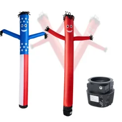 VEVOR Inflatable Tube Man with Blower, 8 ft Tall, Wacky Waving Wind Flying Inflatable Dancing Tube Guy with 1/15 HP IPX3 Waterproof Blower Fan, for Outdoor Advertising Business Store Party Decoration