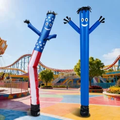 VEVOR Inflatable Tube Man with Blower, 6 ft Tall, Wacky Waving Wind Flying Inflatable Dancing Tube Guy with 1/15 HP IPX3 Waterproof Blower Fan, for Outdoor Advertising Business Store Party Decoration