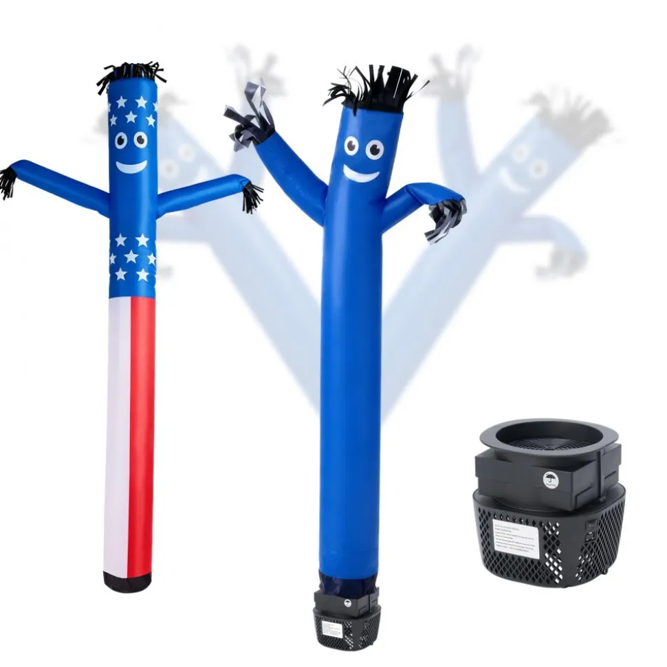 VEVOR Inflatable Tube Man with Blower, 6 ft Tall, Wacky Waving Wind Flying Inflatable Dancing Tube Guy with 1/15 HP IPX3 Waterproof Blower Fan, for Outdoor Advertising Business Store Party Decoration