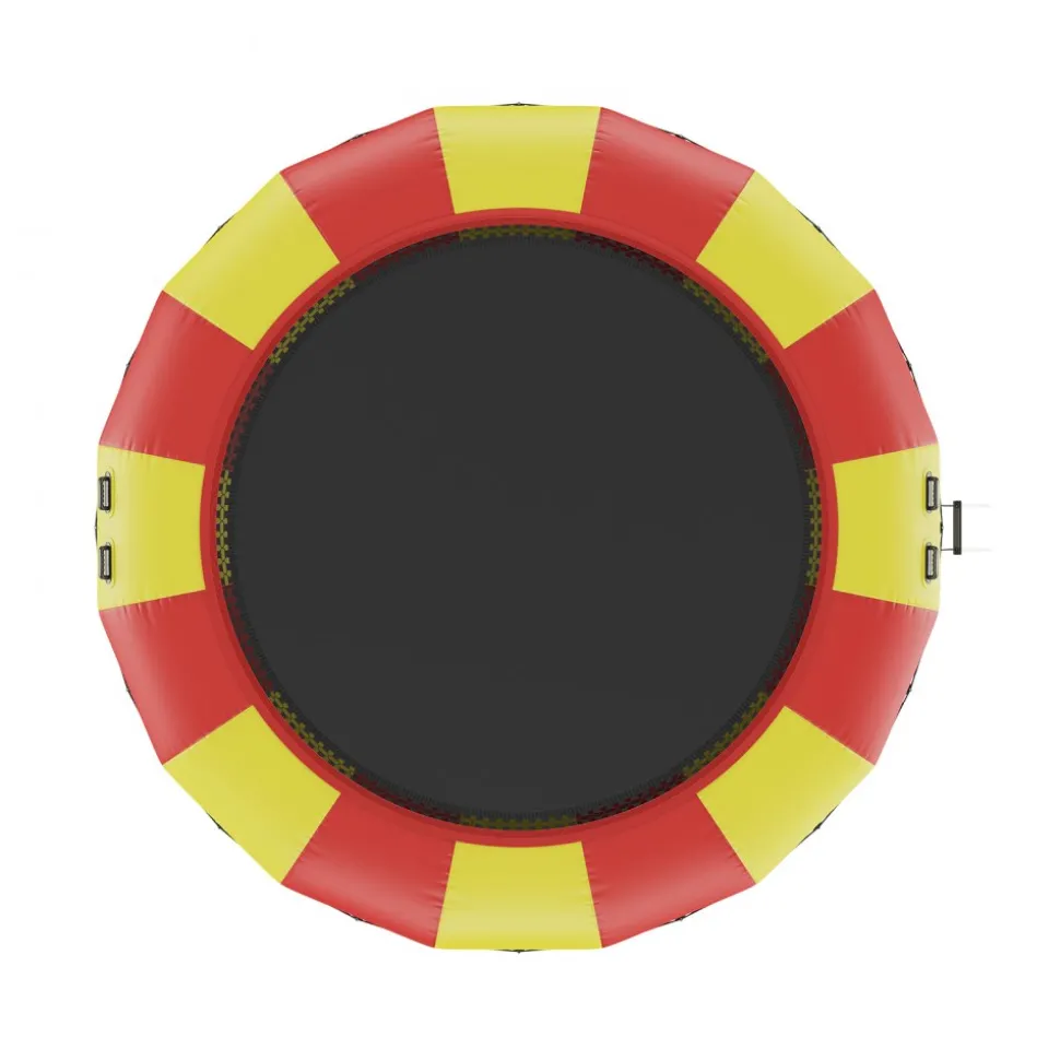 VEVOR Inflatable Water Bouncer, 17ft Recreational Water Trampoline, Portable Bounce Swim Platform with 5-Step Ladder & Electric Air Pump, Kids Adults Floating Rebounder for Pool, Lake, Water Sports