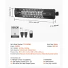 VEVOR Infrared Heater 1500W Electric Space Heater for Outdoor Use Black, Remote, Panel & Side Switch Control, Cold-Rolled Steel, Easy Installation, Even Warmth for Patios, Backyards, Balconies