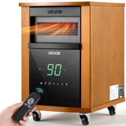 VEVOR Infrared Heater, 1500W Electric Space Heater with Remote Control, 2 Speeds & Easy Operate, Indoor/Outdoor for Patio Bedroom,Studio,Porch,Dining Room,Studio