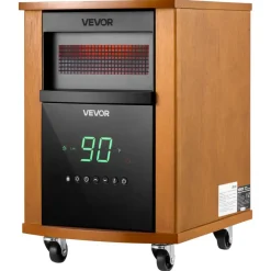 VEVOR Infrared Heater, 1500W Electric Space Heater with Remote Control, 2 Speeds & Easy Operate, Indoor/Outdoor for Patio Bedroom,Studio,Porch,Dining Room,Studio