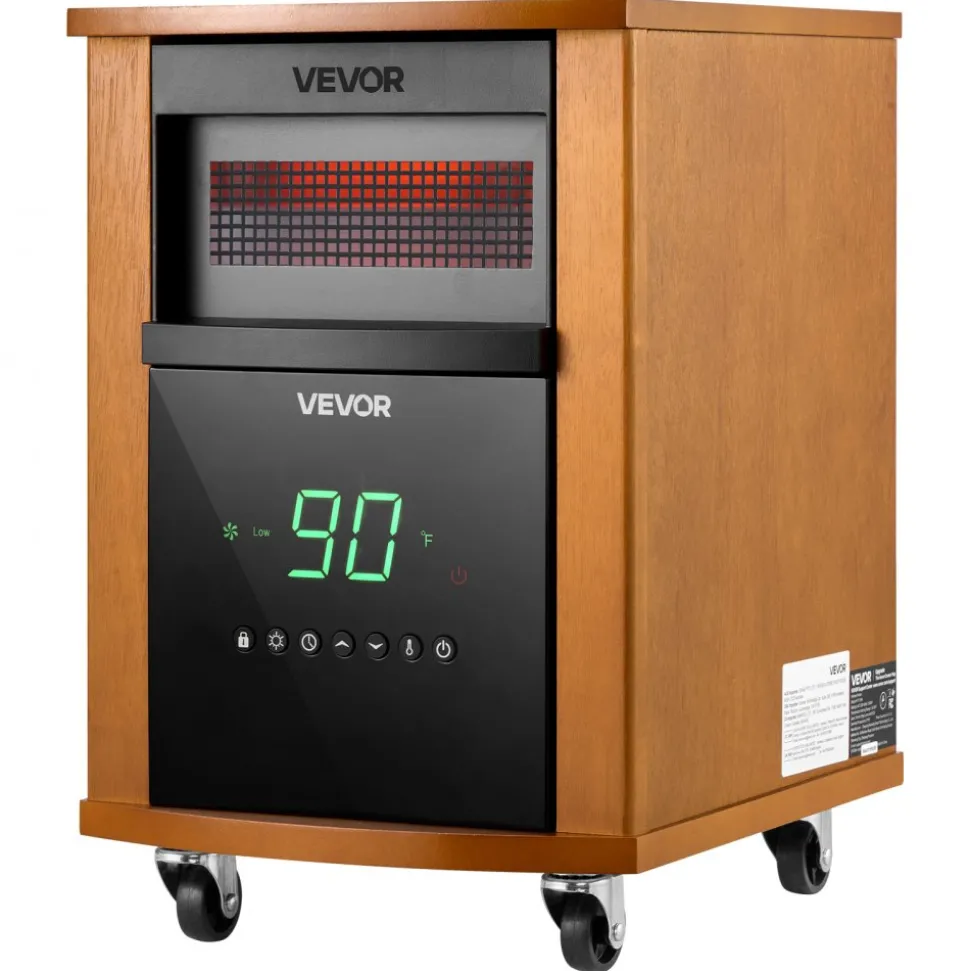 VEVOR Infrared Heater, 1500W Electric Space Heater with Remote Control, 2 Speeds & Easy Operate, Indoor/Outdoor for Patio Bedroom,Studio,Porch,Dining Room,Studio