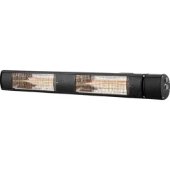 VEVOR Infrared Heater 1500W Electric Space Heater 3 Heat Settings Black, with Remote Control for Outdoor Use, 24 Hours Timer, Premium Aluminum Alloy, Even Warmth for Patios, Backyards, and Balconies