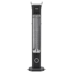 VEVOR Infrared Heater 1500W Electric Space Heater 8 Heat Settings Black, with Remote Control for Outdoor Use, 8H Timer, Overheat Protection, Cold-Rolled Steel, for Patios, Backyards, and Balconies