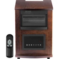 VEVOR Infrared Heater, 1500W Electric Space Heater with Remote Control, LED Screen & 24H Timer, Multiple Temperature Adjustable for Patio Bedroom,Living Room,Studio,Dining Room