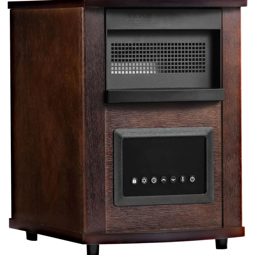 VEVOR Infrared Heater, 1500W Electric Space Heater with Remote Control, LED Screen & 24H Timer, Multiple Temperature Adjustable for Patio Bedroom,Living Room,Studio,Dining Room