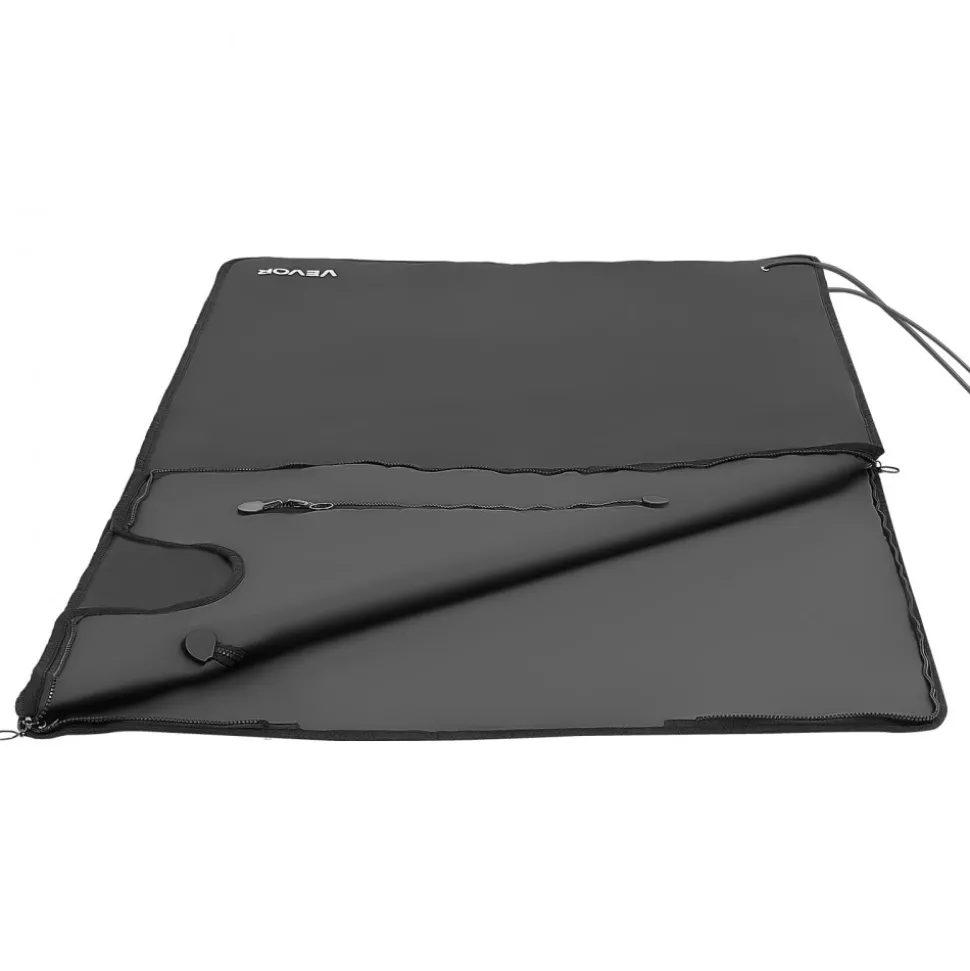 VEVOR Infrared Sauna Blanket with Armholes, 71 x 32 in Portable Sauna Bag, Even Heating for Home Detox & Relaxation, Temp Control & Timer, Lightweight Oxford Fabric Heating Wrap with Carry Bag, Black