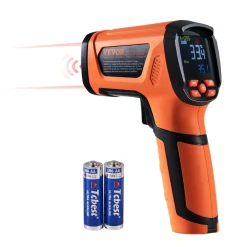 VEVOR Infrared Thermometer, -40~2732°F Dual Laser Temperature Gun Non-Contact, Handheld IR Heat Temperature Gun with Adjustable Emissivity for Metal Smelting/Cooking/Pizza Oven/Engine(Not for Human)
