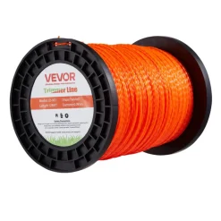 VEVOR 0.095 in 1280 ft String Trimmer Line, Orange Heavy Duty Weed Eater String, Premium Nylon Universal Replacement Trimmer Line Spool with Twisted Design, Suitable for Professional & Homeowner Use
