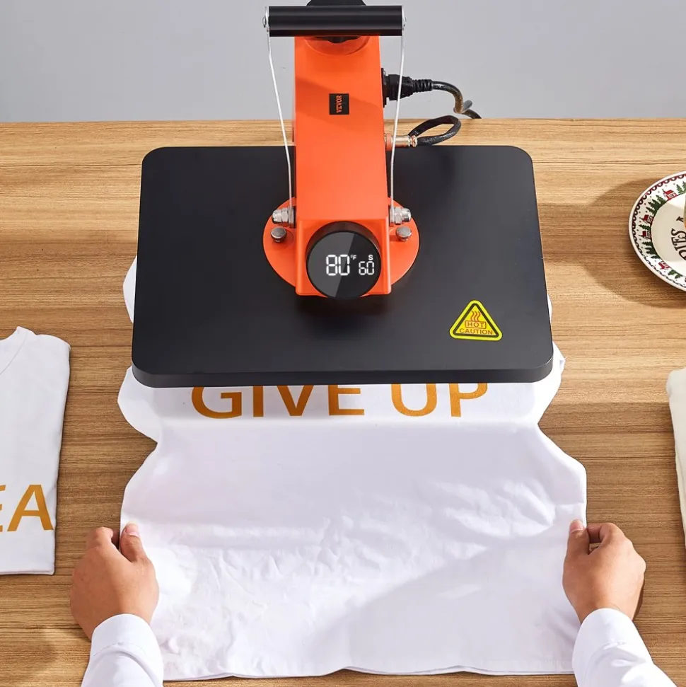 VEVOR 5-in-1 Heat Press Machine, 12" x 15" Fast Heating, 360 Swing Away Digital Sublimation Transfer, T-Shirt Vinyl Transfer Printer for Banners Canvas Bag Shirts Pillow Cups Tested to UL Standards