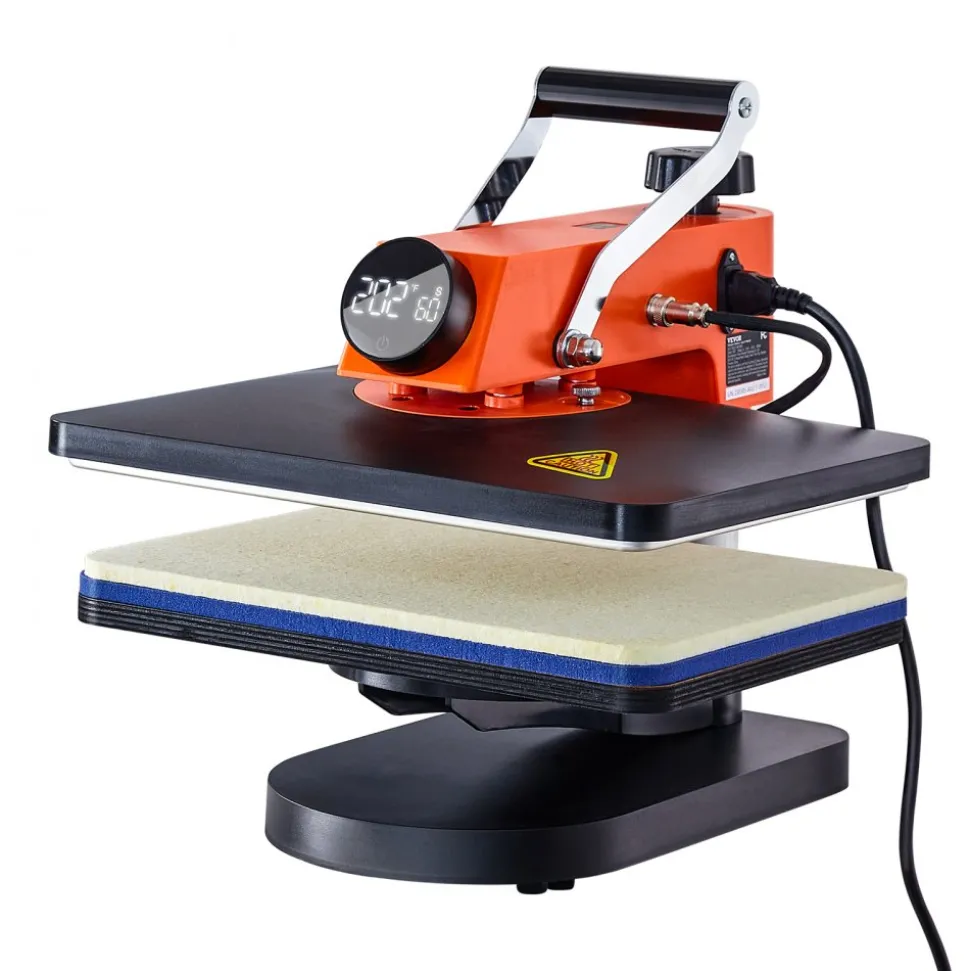 VEVOR 5-in-1 Heat Press Machine, 12" x 15" Fast Heating, 360 Swing Away Digital Sublimation Transfer, T-Shirt Vinyl Transfer Printer for Banners Canvas Bag Shirts Pillow Cups Tested to UL Standards
