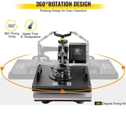 VEVOR 8 In 1 Heat Press Sublimation Machine & 28