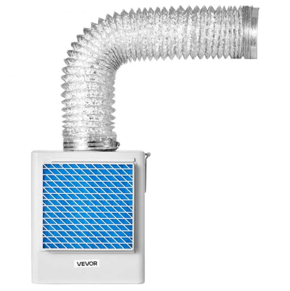 VEVOR 3-in-1 Indoor Dryer Vent Kit,Premium ABS Material Fits 4 inch Exhaust Port, Smart Overheating Reminder Exhaust Hood & Easy-to-Detach Mesh Cap & Multi-layer Purification with 4 Replacement Pads