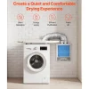 VEVOR 3-in-1 Indoor Dryer Vent Kit,Premium ABS Material with Water Drawer Fits 4 inch Exhaust Port, Smart Overheating Reminder Exhaust Hood & with 4 Purification Pads,For Electric Clothes Dryers